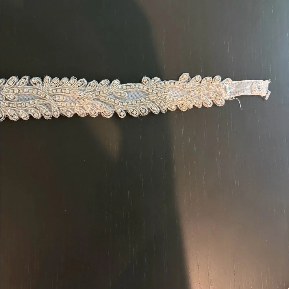 Beaded and crystal handmade belt for weddings or fancy occasion